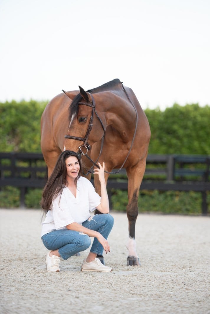 Colleen Acosta with her horse at Fairway Farm