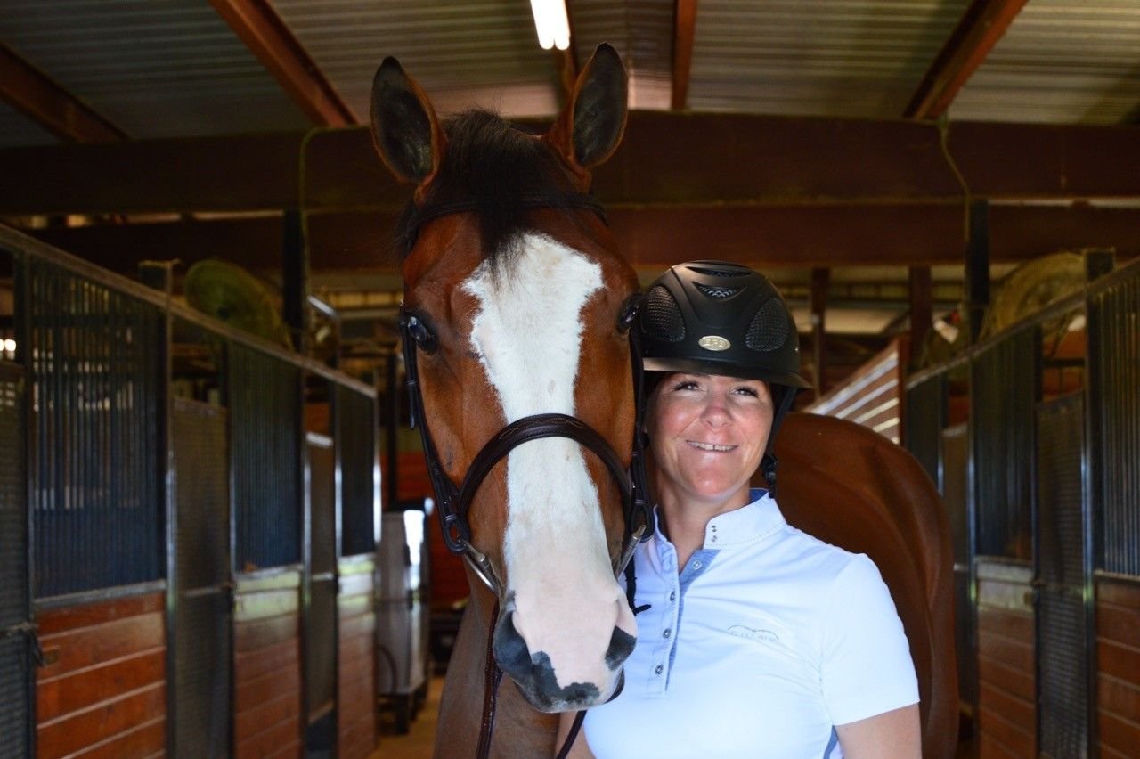 Trainer and horse portrait
